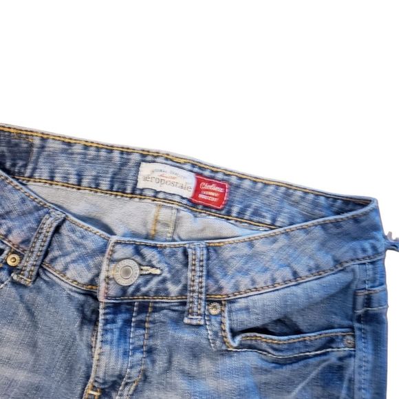 COPY - COPY - AEROPOSTALE LIGHTWASH CHELSEA SKINNY BOOTCUT JEANS SIZE 5/6 LONG - Picture 2 of 5